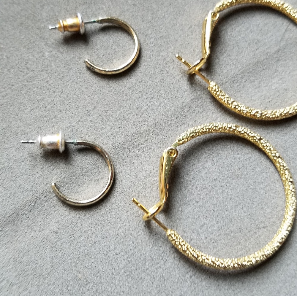 Large and small hoop earrings/ buy 2 get 2 free